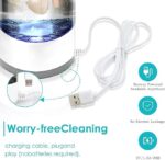 "Automatic makeup brush cleaner and dryer," "Fast spinning brush cleaner for makeup tools," "Electric brush cleaner for hygienic makeup application," "Deep cleaning makeup brush washing machine," "Portable automatic makeup brush washer and dryer."